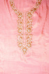 Eternal Bloom Pink Banarasi Silk Unstitched Salwar Suit With Chiffon Dupatta