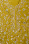 Celebrate Tradition In Mehndi Crepe Unstitched Salwar Kameez & Georgette Dupatta