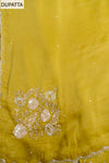 Celebrate Tradition In Mehndi Crepe Unstitched Salwar Kameez & Georgette Dupatta