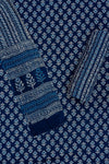 Navy Blue Digital Printed Cotton Unstitched Salwar Suit With Cotton Dupatta