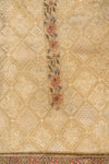 Pista Sequence, Zarkan & Threadwork Georgette Unstitched Salwar Suit With Crepe dupatta