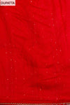 Grace Redefined Red Unstitched Cotton Salwar Kameez With Cotton Dupatta