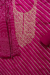 Step Into The Spotlight With Magenta Cotton Unstitched Salwar Kameez With Cotton Dupatta