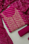 Step Into The Spotlight With Magenta Cotton Unstitched Salwar Kameez With Cotton Dupatta