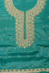 Breathe In Elegance With Mint Green Crepe Unstitched Salwar Kameez With Chiffon Dupatta