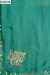 Breathe In Elegance With Mint Green Crepe Unstitched Salwar Kameez With Chiffon Dupatta