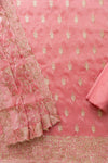 Glow Different Gajari Organza Unstitched Salwar Kameez With Organza Dupatta