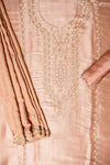 Stunningly Unique Onion Banarasi Silk Unstitched Salwar Suit With Silk Dupatta