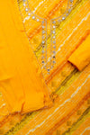 Sunshine Charm Mustard Unstitched Cotton Salwar Kameez & Chiffon Dupatta