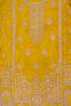Pista Sequence & Zari Threadwork Chinon Unstitched Salwar Suit With Chinon Dupatta