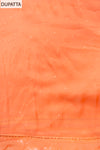 Graceful Flow Peach Unstitched Organza Salwar Kameez With Chiffon Dupatta