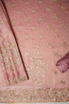 Stunningly Unique Onion Organza Unstitched Salwar Suit With Organza Dupatta