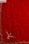 Heritage Heirloom Maroon Crepe Unstitched Salwar Kameez With Chiffon Dupatta