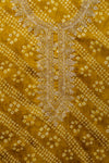 Sunshine Charm Mustard Unstitched Cotton Salwar Kameez With Cotton Dupatta