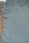 Draped in Elegance Grey Silk Unstitched Salwar Suit With Chinon Dupatta