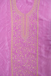 Delicate And Dreamy Mauve Crepe Unstitched Salwar Kameez With Chiffon Dupatta