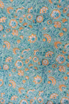 Tea-green Floral Printed Cotton Unstitched Salwar Suit With Cotton Dupatta