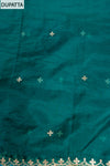Soft Hues Rama Organza Unstitched Salwar Kameez With Organza Dupatta