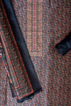 Navy Blue  Soft Twill  Unstitched Salwar Suit With Soft Twill Dupatta