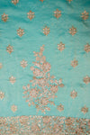 Pastel Majesty Mint Green Organza Unstitched Salwar Suit With Organza Dupatta