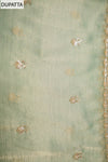 Pastel Majesty Mint Green Crush Tissue Unstitched Salwar Suit With Tissue Dupatta