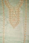 Pastel Majesty Mint Green Crush Tissue Unstitched Salwar Suit With Tissue Dupatta