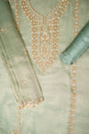 Pastel Majesty Mint Green Crush Tissue Unstitched Salwar Suit With Tissue Dupatta