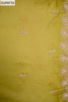 Soft Heritage Pista Crush Tissue Unstitched Salwar Suit With Tissue Dupatta