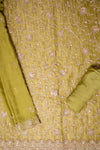 Soft Heritage Pista Crush Tissue Unstitched Salwar Suit With Tissue Dupatta