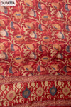 Heritage Heirloom Maroon Cotton Unstitched Salwar Kameez With Cotton Dupatta