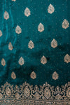 Statement Look Peacock Organza Unstitched Salwar Kameez With Organza Dupatta