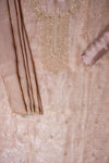 Stunningly Unique Onion  Crush Tissue Unstitched Salwar Suit With Tissue Dupatta