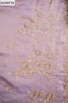 Delicate and Dreamy Mauve Organza Unstitched Salwar Suit With Organza Dupatta