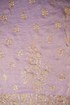 Delicate and Dreamy Mauve Organza Unstitched Salwar Suit With Organza Dupatta