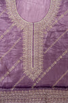 Delicate And Dreamy Mauve Crepe Unstitched Salwar Kameez With Chiffon Dupatta