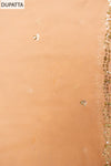 Graceful Flow Peach Georgette Unstitched Salwar Kameez With Chiffon Dupatta