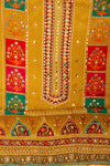 Sunshine Charm Mustard Crepe Unstitched Salwar Kameez With Chiffon Dupatta