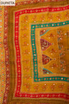Sunshine Charm Mustard Crepe Unstitched Salwar Kameez With Chiffon Dupatta