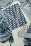 Draped In Elegance Grey Cotton Unstitched Salwar Kameez With Cotton Dupatta