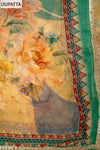 Flow In Freshness With Sea Green Organza Unstitched Salwar Kameez With Chiffon Dupatta