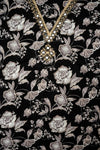 Eternal Favorite Black Cotton Unstitched Salwar Kameez With Chiffon Dupatta