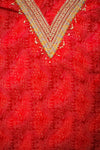 Heritage Heirloom Maroon Cotton Unstitched Salwar Kameez With Cotton Dupatta