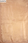 Graceful Flow Peach Organza Unstitched Salwar Kameez With Organza Floral Dupatta