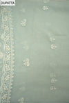 Draped In Elegance Grey Georgette Unstitched Salwar Kameez With Chiffon Dupatta