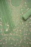 Wrapped in Elegance Pista Crepe Unstitched Salwar Kameez & Georgette Dupatta