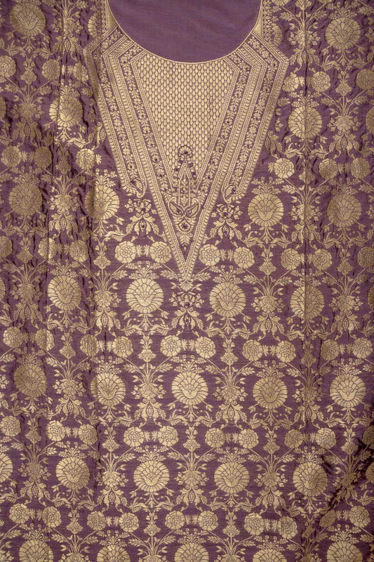 Regal And Radiant Garnet Shimmer Unstitched Salwar Kameez With Cotton Dupatta