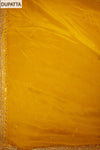 Sunshine Charm Mustard Organza Unstitched Salwar Kameez With Chinon Dupatta