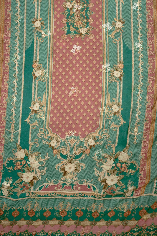 Breathe In Elegance Mint Green Muslin Unstitched Salwar Kameez With Chiffon Dupatta