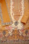 Sunshine Charm Mustard Muslin Unstitched Salwar Kameez With Chiffon Dupatta
