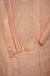 Graceful Flow Peach Georgette Unstitched Salwar Kameez With Georgette Dupatta